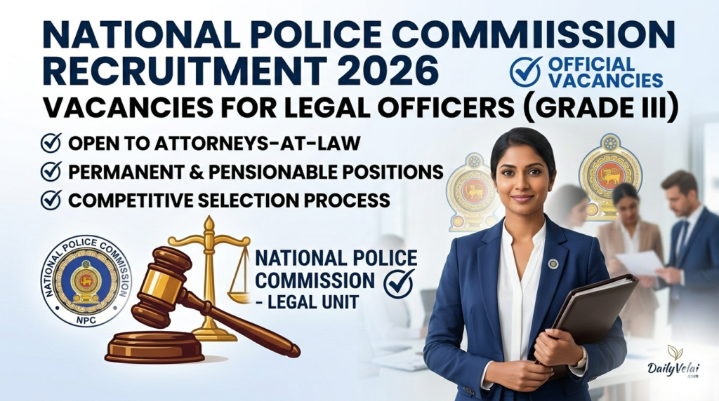 National Police Commission (NPC) Recruitment 2026: Vacancies for Legal Officers (Grade III) 2 National Police Commission (NPC) Recruitment 2026: Vacancies for Legal Officers (Grade III)