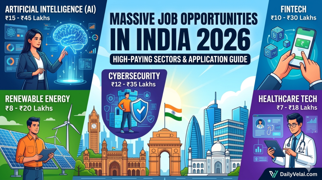 Massive Job Opportunities in India 2026: Top Sectors, High Salaries, and How to Apply 1 Massive Job Opportunities in India