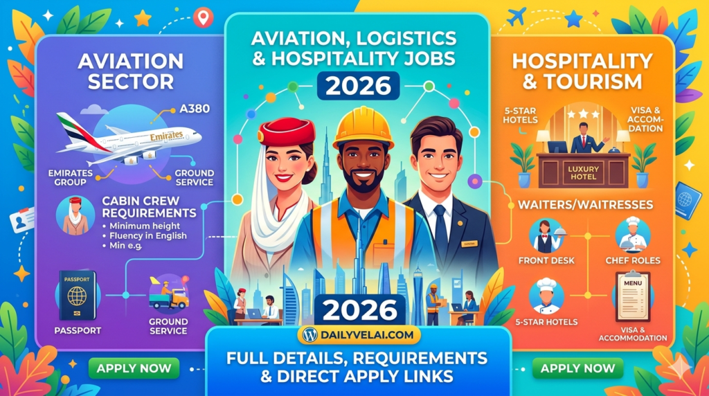 Aviation Logistics and Hospitality Jobs in UAE 2026
