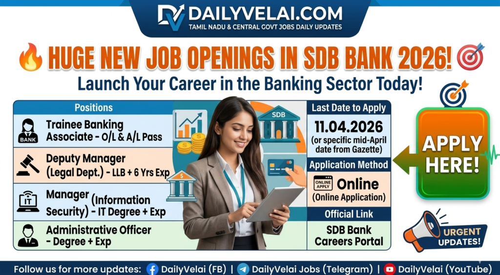 SDB Bank Recruitment 2026: