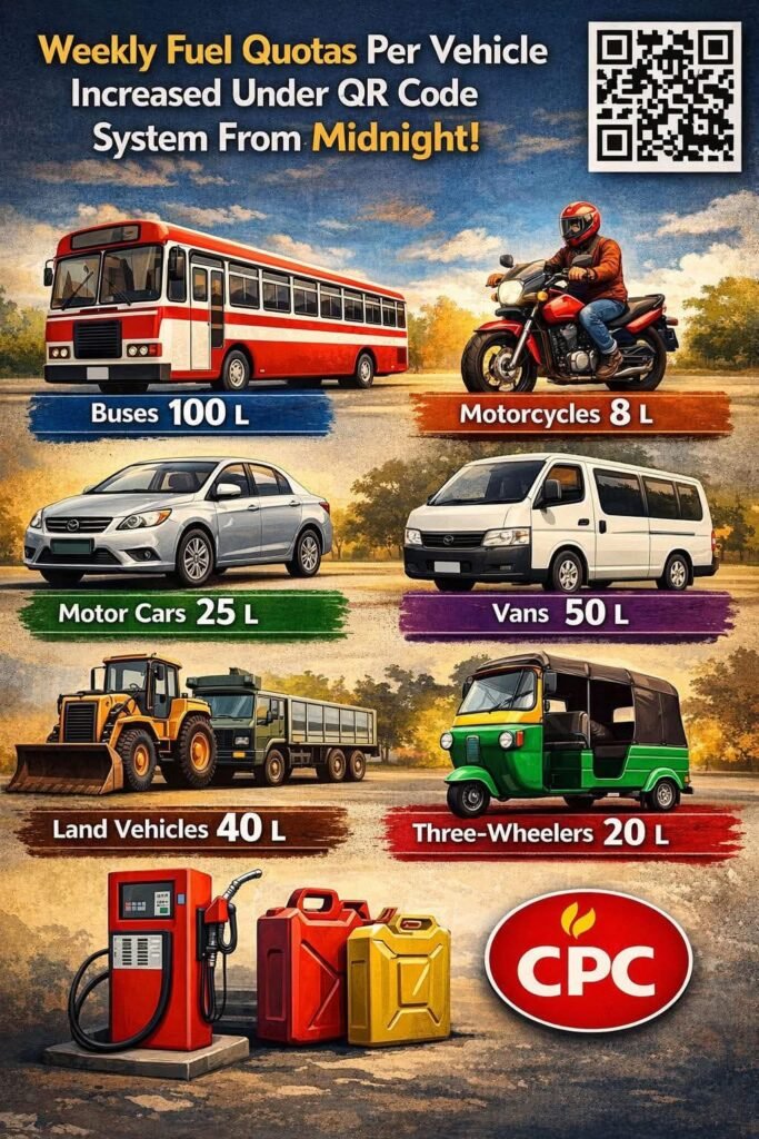 Weekly Fuel Quotas Increased