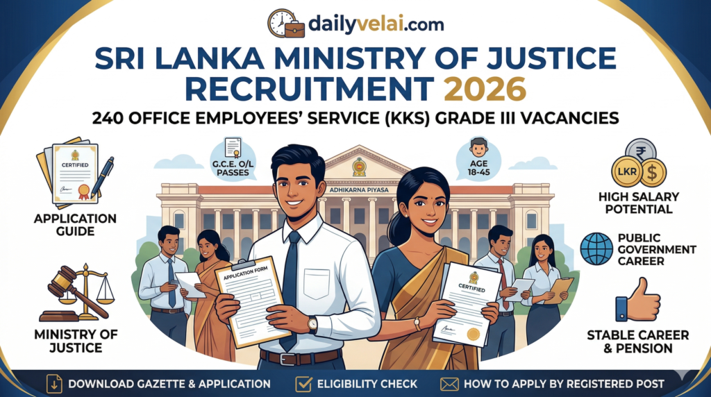 Ministry of Justice Sri Lanka Recruitment 2026