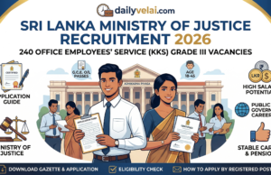 Ministry of Justice Sri Lanka Recruitment 2026