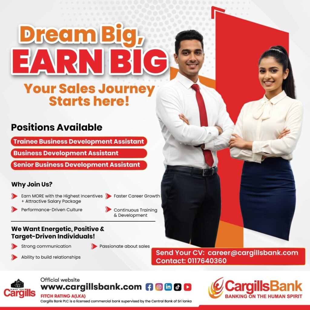 Cargills Bank Vacancies 2026: Career Opportunities in Sri Lanka Banking Sector