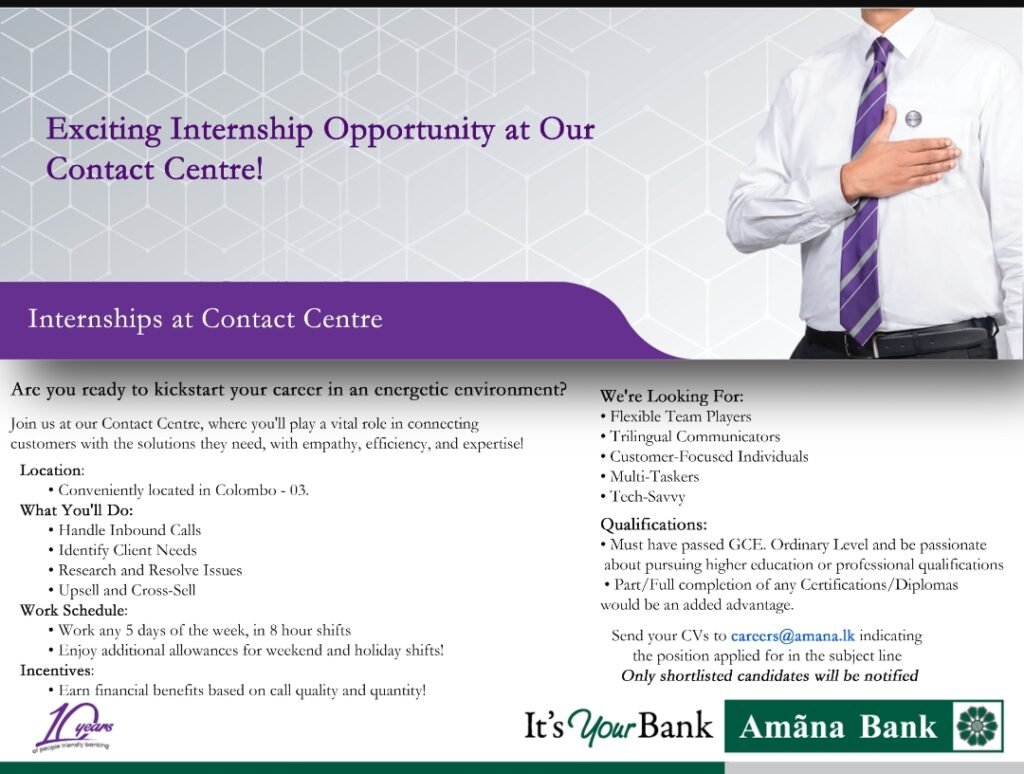 Amana Bank vacancies in 2026: Latest Job Vacancies in Sri Lanka