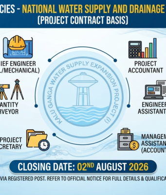 National Water Supply and Drainage Board (NWSDB) VACANCIES