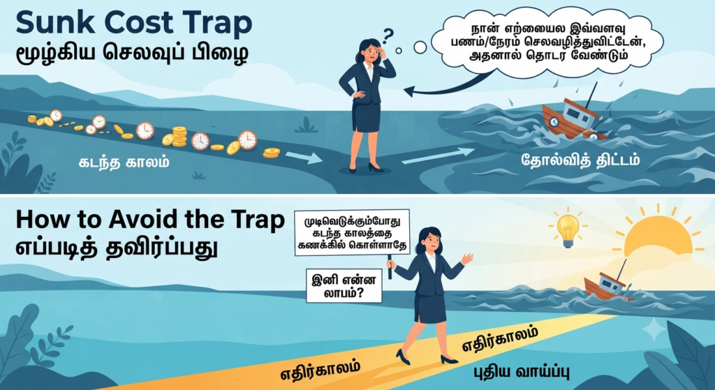 Sunk Cost Trap என்றால் என்ன? வியாபாரத்திலும் வாழ்க்கையிலும் இதிலிருந்து தப்பிப்பது எப்படி?